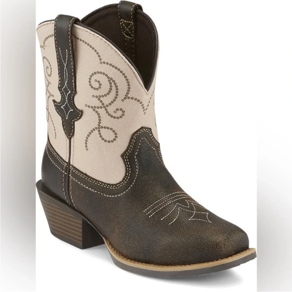 NEW Justin Boots 6” Chellie Quake Boot in Brown Cream Women’s 8B - Picture 2 of 9